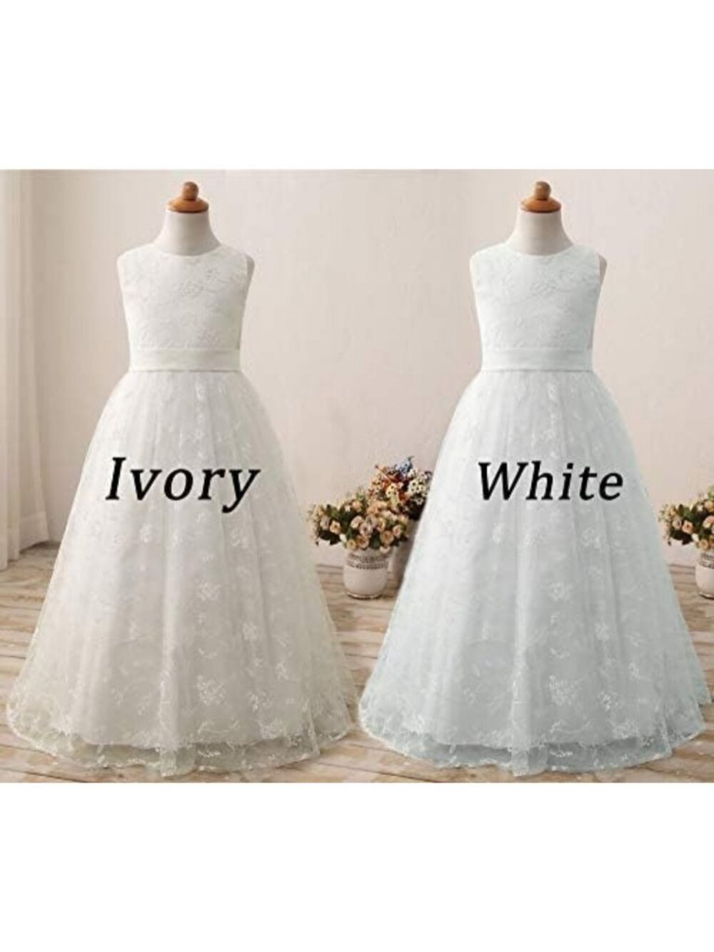 Lace A-Line Flower Girl Dress | Elegant Wedding Outfit | Perfect for Special - Picture 5 of 5